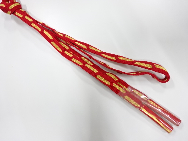 未使用品　正絹　手組帯締め（長尺）